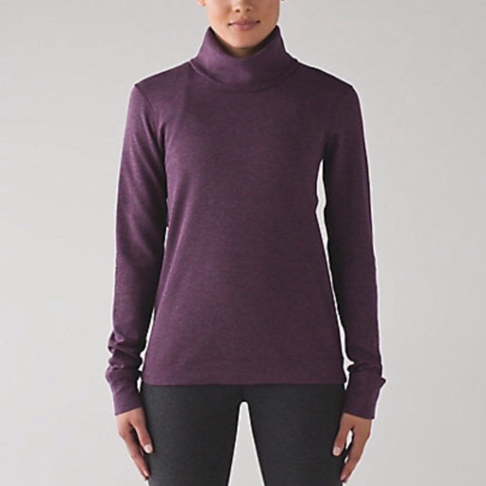 Lululemon Purple Reversible Double Up Long Sleeve Cowl Neck Sweatshirt